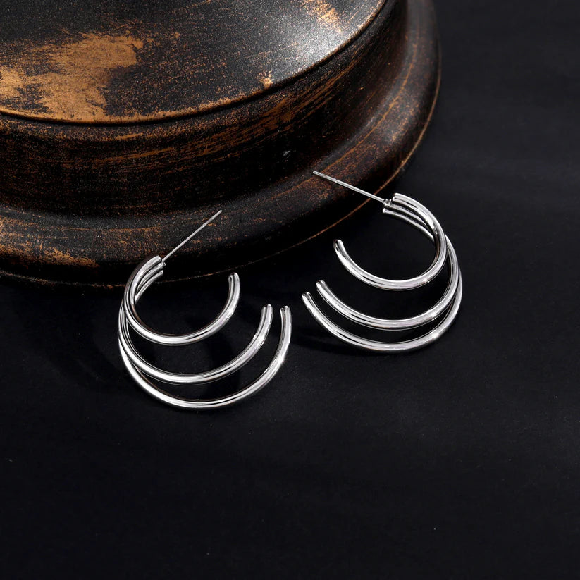 AILSA Triple Stacked Hoop Earrings