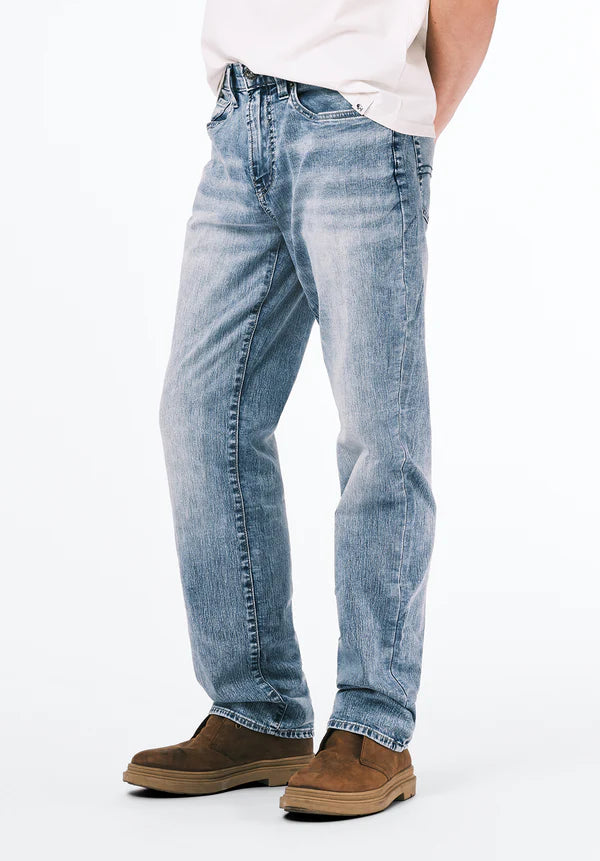 Relaxed Straight Driven Men's Jeans - Light Blue