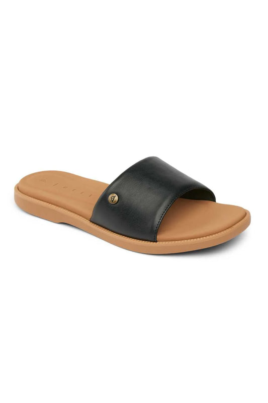 Sunny Arrianah Slides in Black/Tan