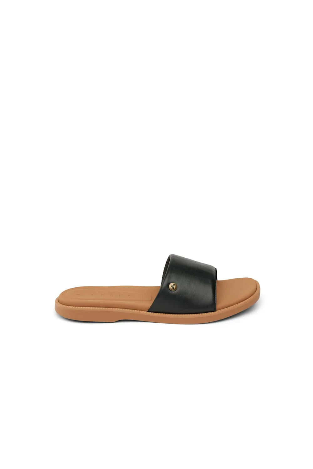 Sunny Arrianah Slides in Black/Tan
