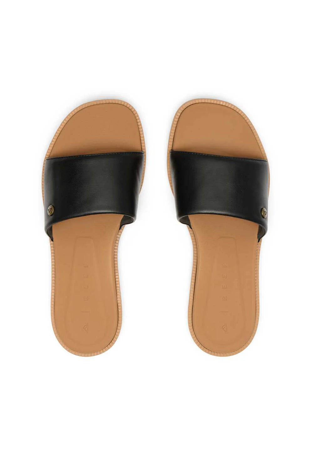Sunny Arrianah Slides in Black/Tan