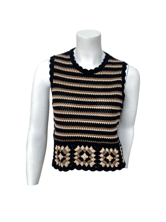 Crochet striped tank