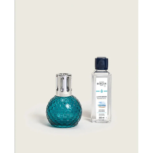 Disco Teal Fragrance Lamp Gift Set with Ocean Breeze