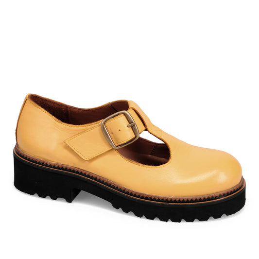 Bueno - Abigail Mary Jane Loafer - Mustard
