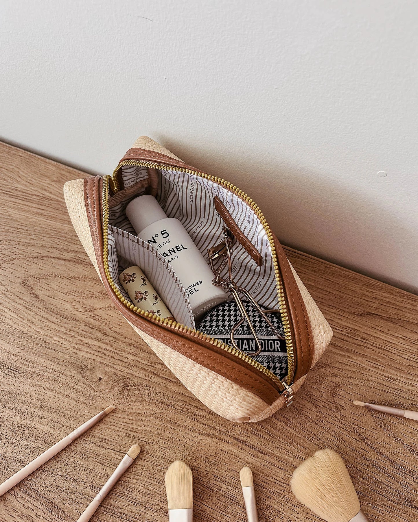 Brianna Makeup Bag with Brush Set