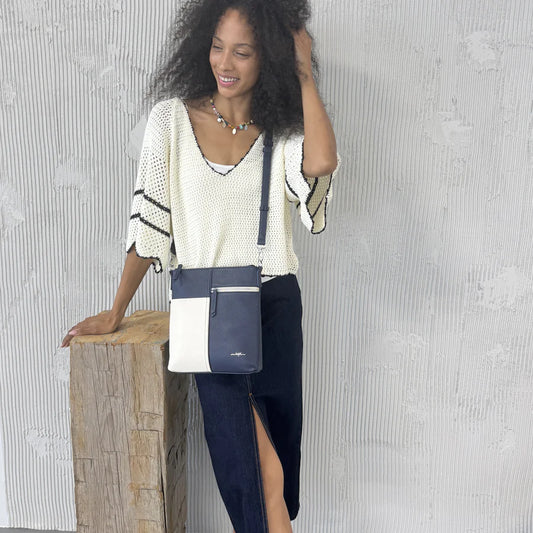 Barrie Two-Tone Crossbody Bag