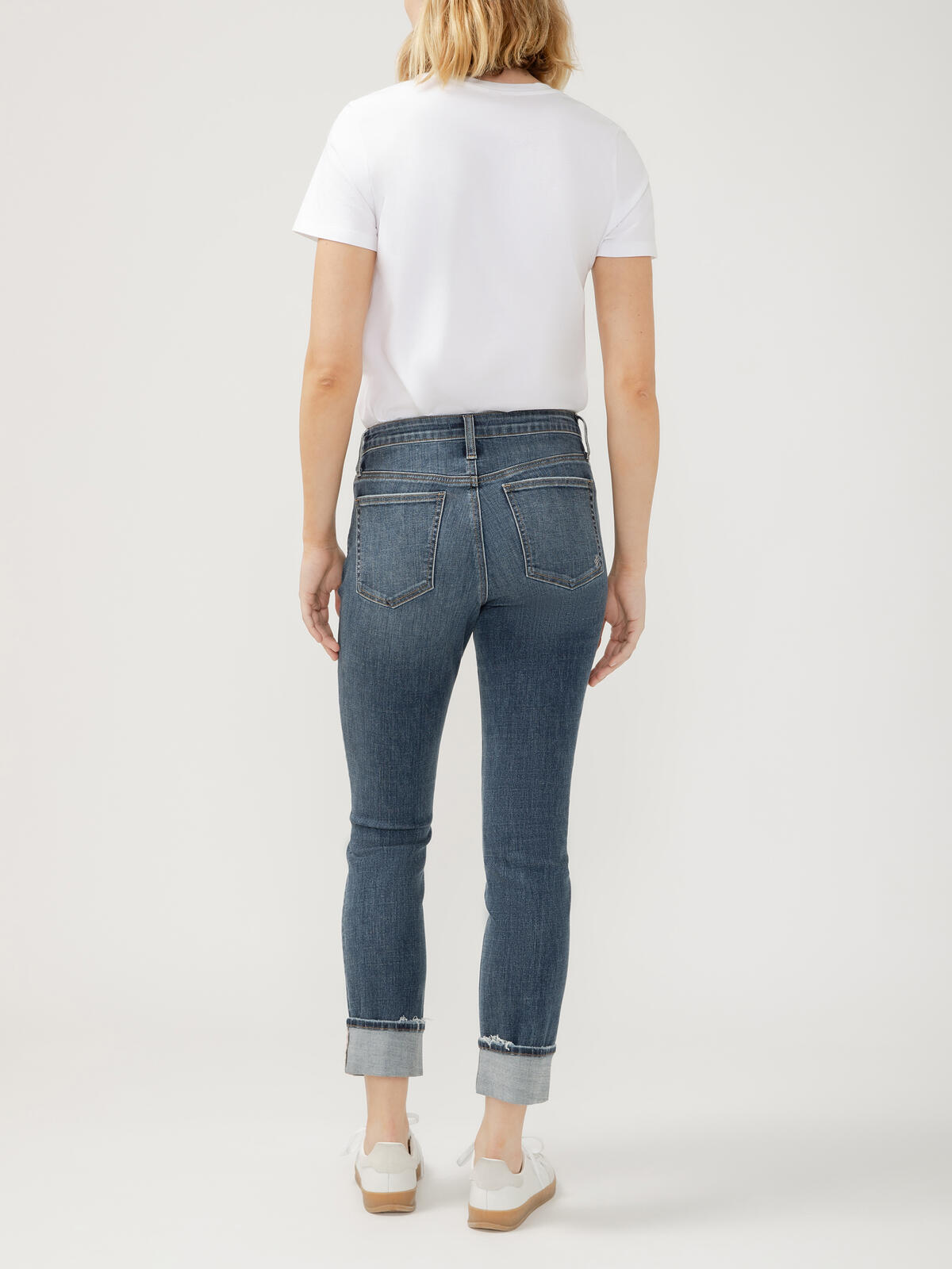 SILVER - Beau High Rise Slim Leg Luxe Stretch Jeans