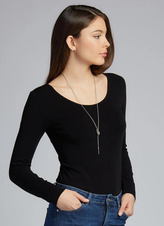 C'est Moi - Heather Black Bamboo Long sleeve