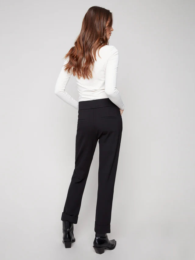 Charlie B - Black Rolled Cuffs Pants