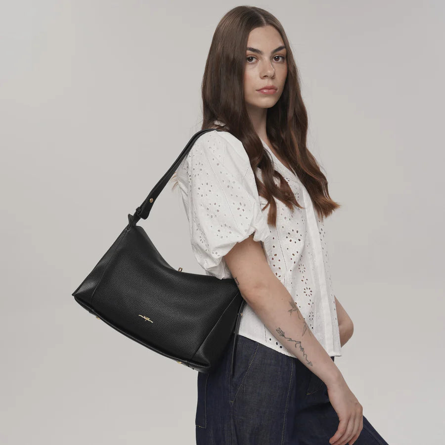 London Convertible crossbody shoulder bag - black