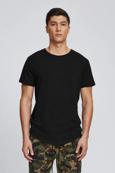 Slub Hi-Lo Tee - Black