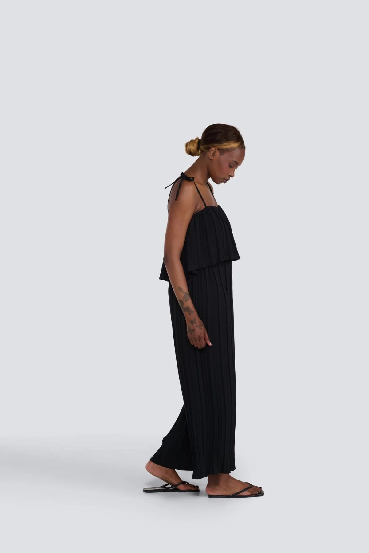 Pleated Jumpsuit - Black
