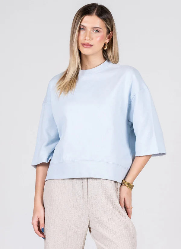 Relaxed Fit Crew Neck - Blue