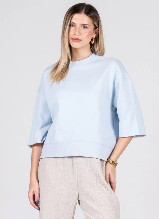 Relaxed Fit Crew Neck - Blue