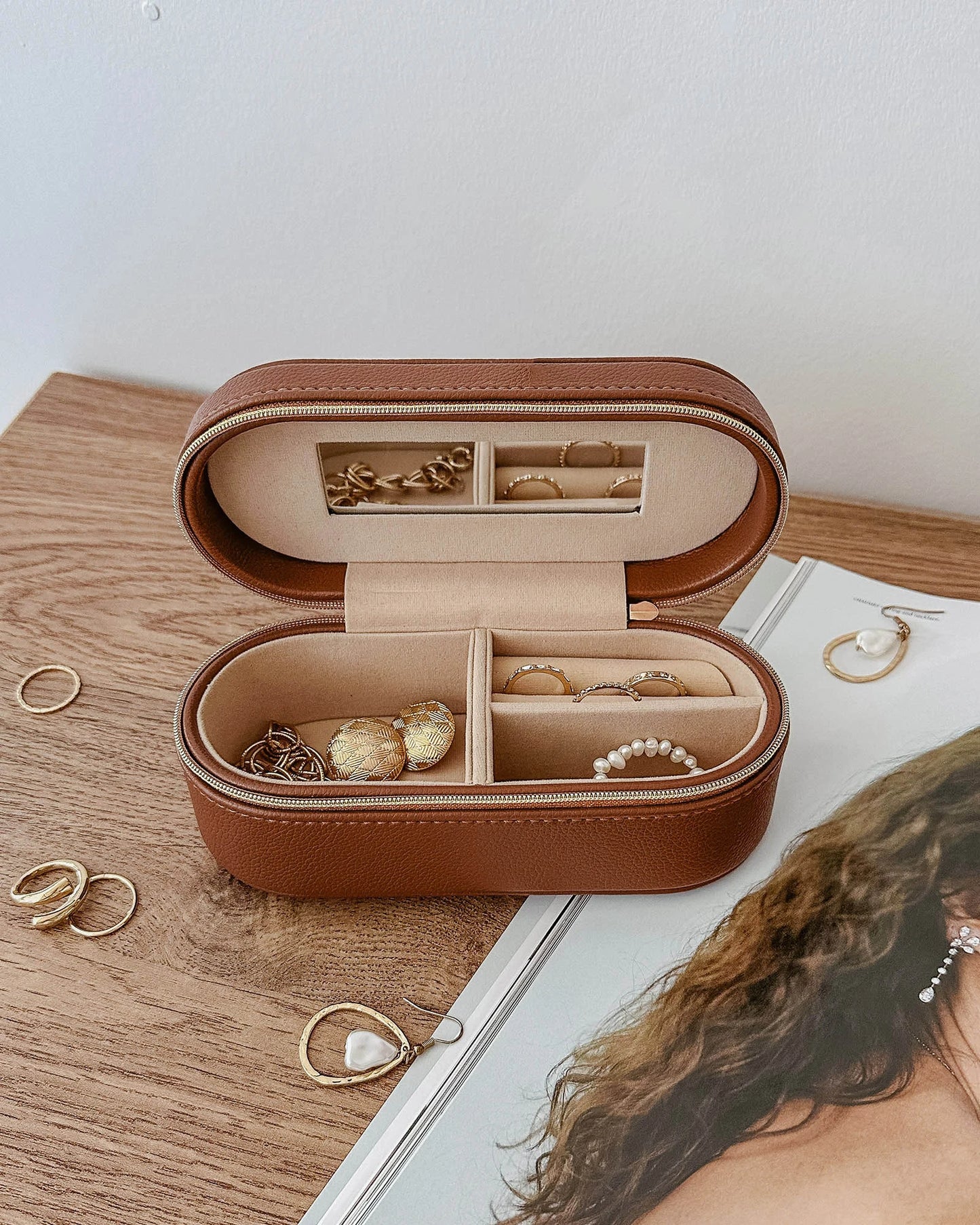 Charlee Jewelry Box - Tan
