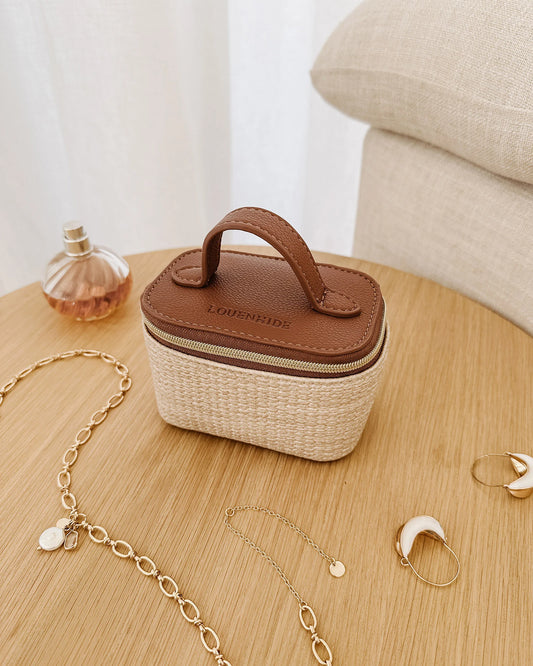 Trudy Jewelry Box in Natural Tan