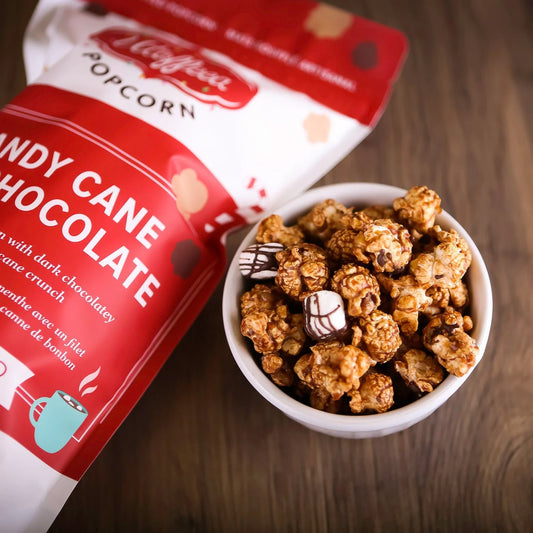 Candy Cane Hot Chocolate Popcorn
