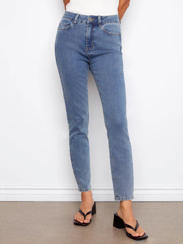 Claudia Slim Leg Jeans - Medium Blue