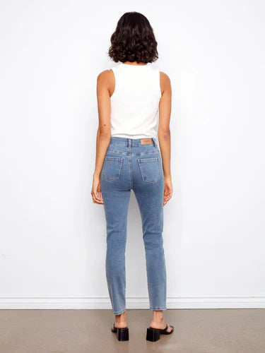 Claudia Slim Leg Jeans - Medium Blue