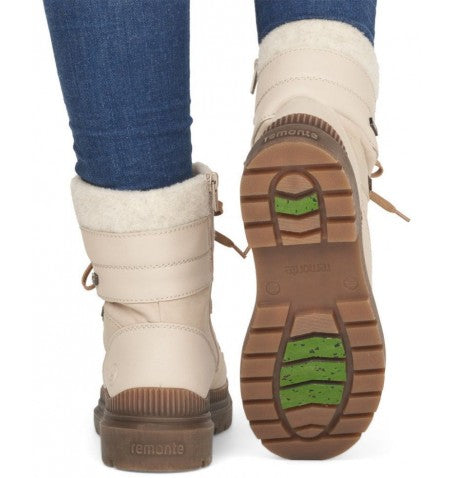 Remonte - Beige Lambswool Boot