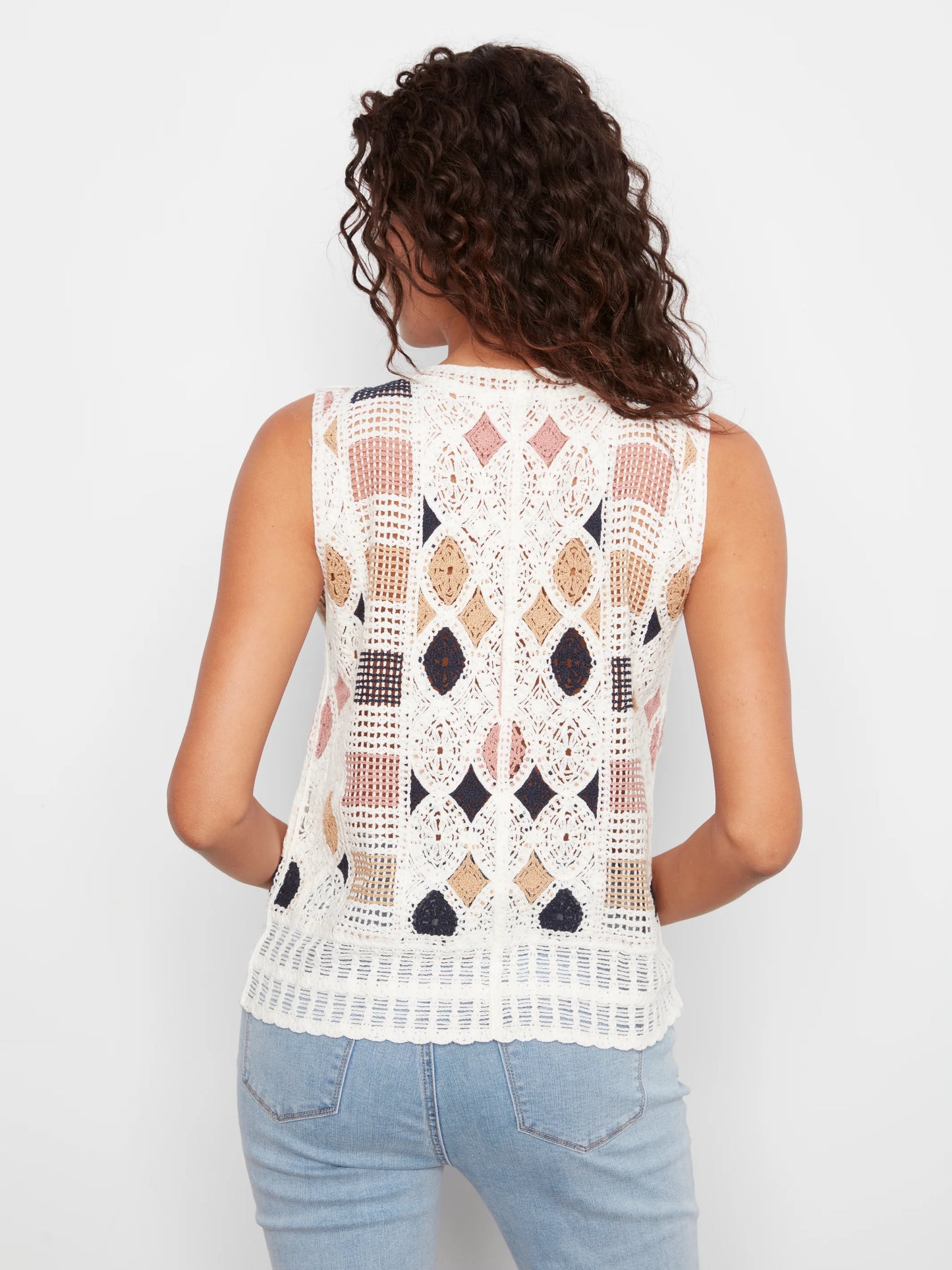 Sleeveless Crochet Tank Top