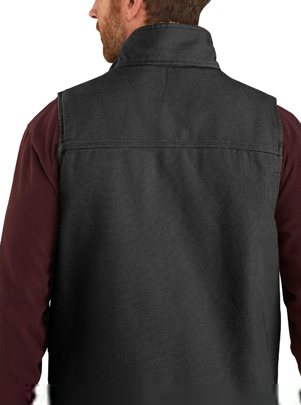 Carhartt- Men's Mock-Neck Sherpa-Lined Vest - Loose Fit - Washed Duck