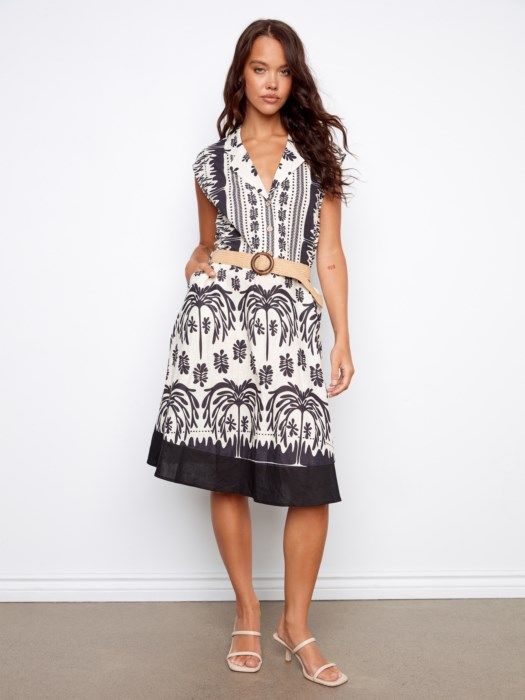 Printed Linen Dress