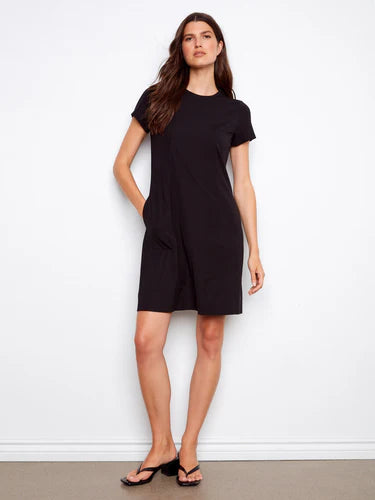 Knee-Length Short-Sleeve Dress