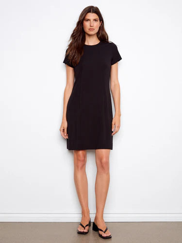 Knee-Length Short-Sleeve Dress