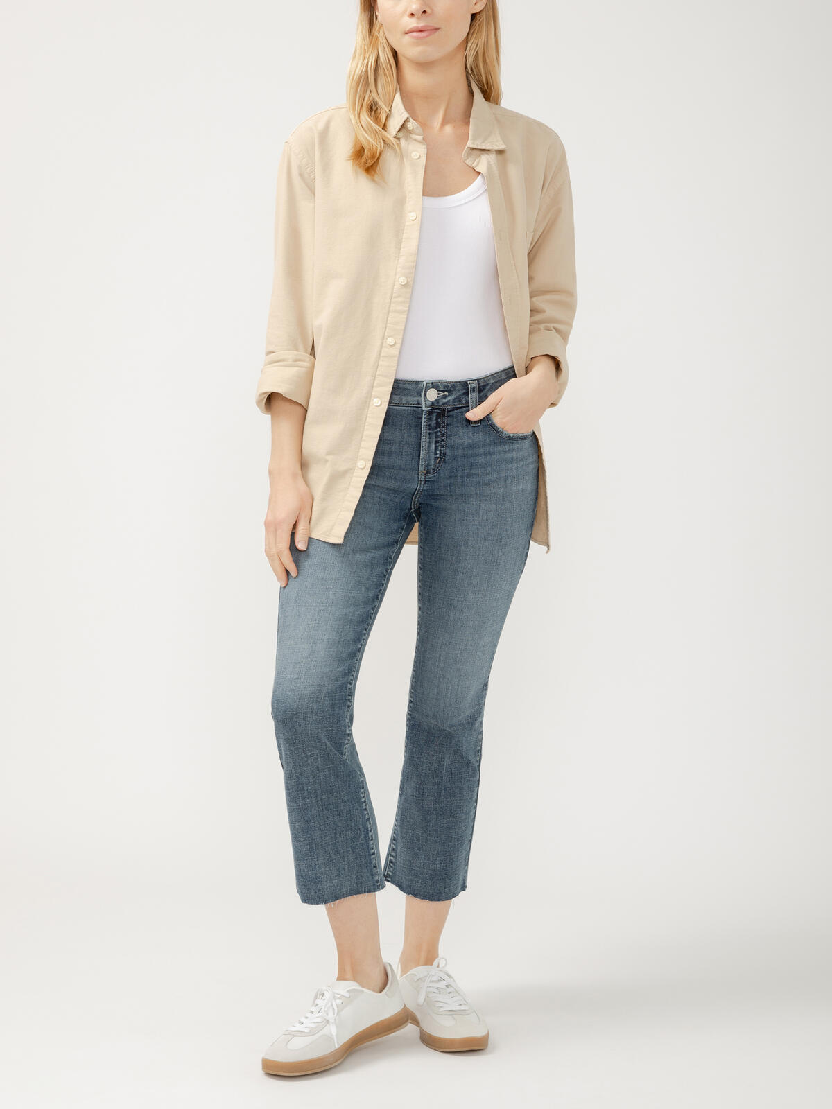 Elyse Mid Rise Kick Flare Luxe Stretch Jeans