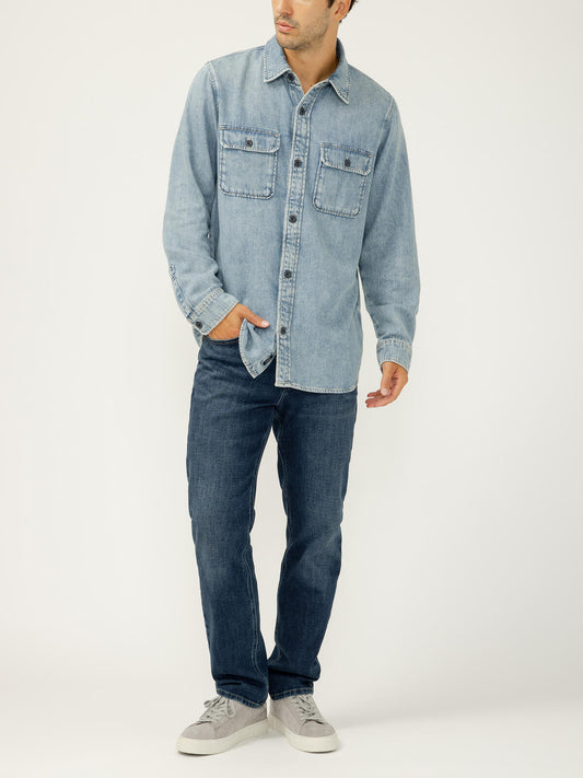 Denim Button-Up Shirt