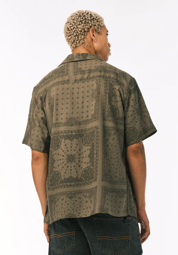 Sandro Men’s Printed Short Sleeve Camp Shirt