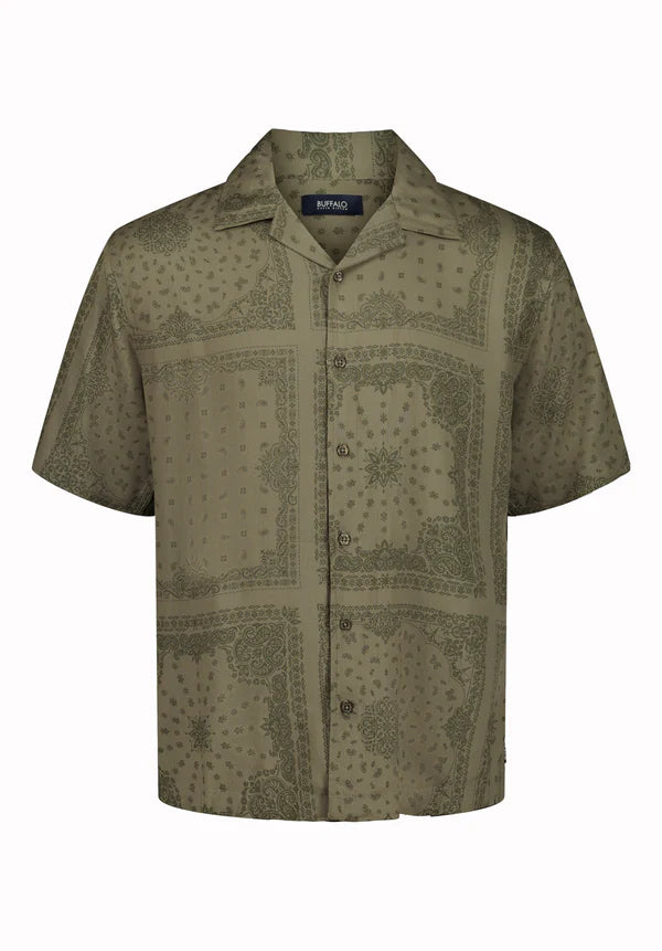 Sandro Men’s Printed Short Sleeve Camp Shirt