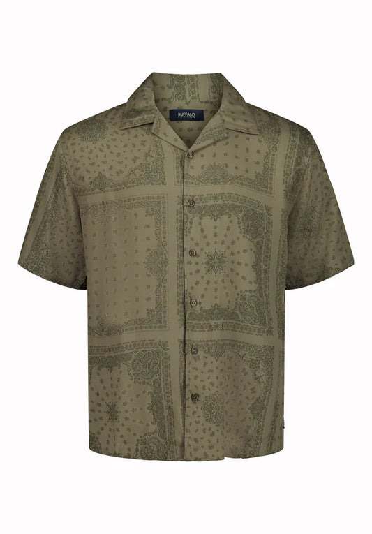 Sandro Men’s Printed Short Sleeve Camp Shirt