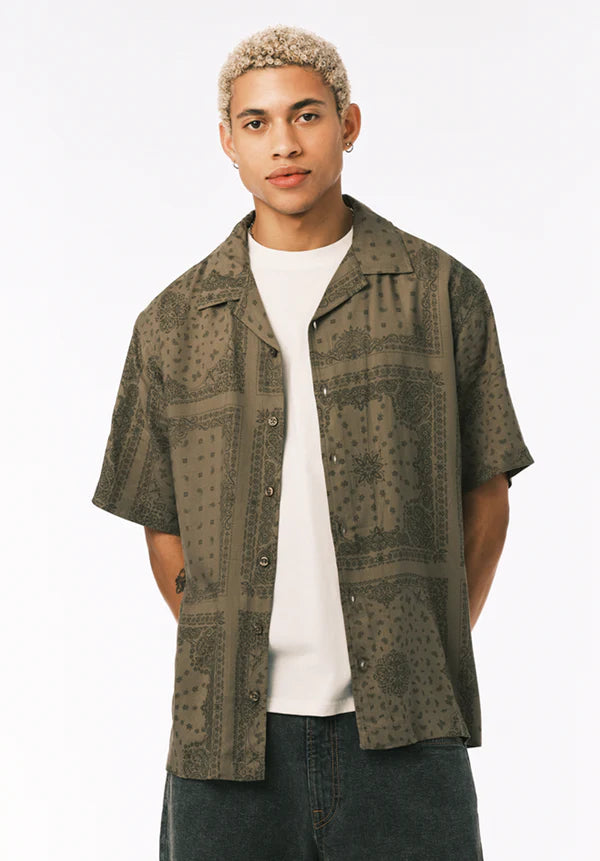 Sandro Men’s Printed Short Sleeve Camp Shirt