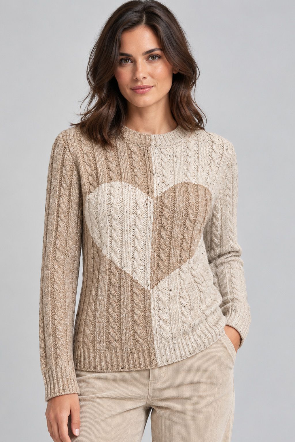 Heart Sweater in Pearl