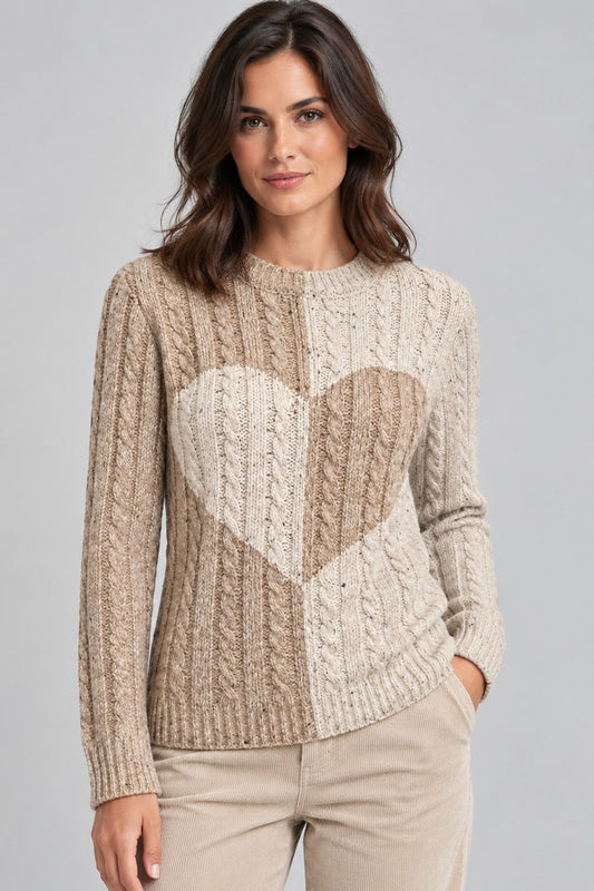 Heart Sweater in Pearl