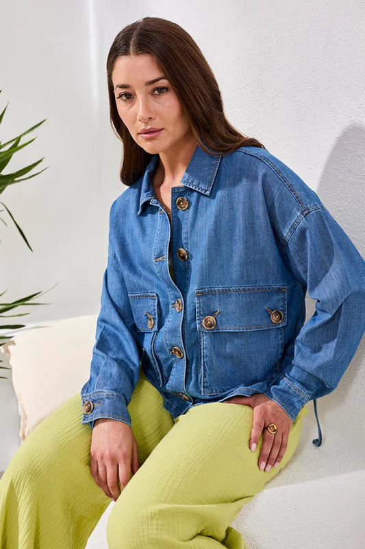 Denim Jacket With Back Adjustment