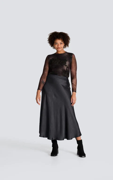 Jessica Laura - olive floral mesh long sleeve