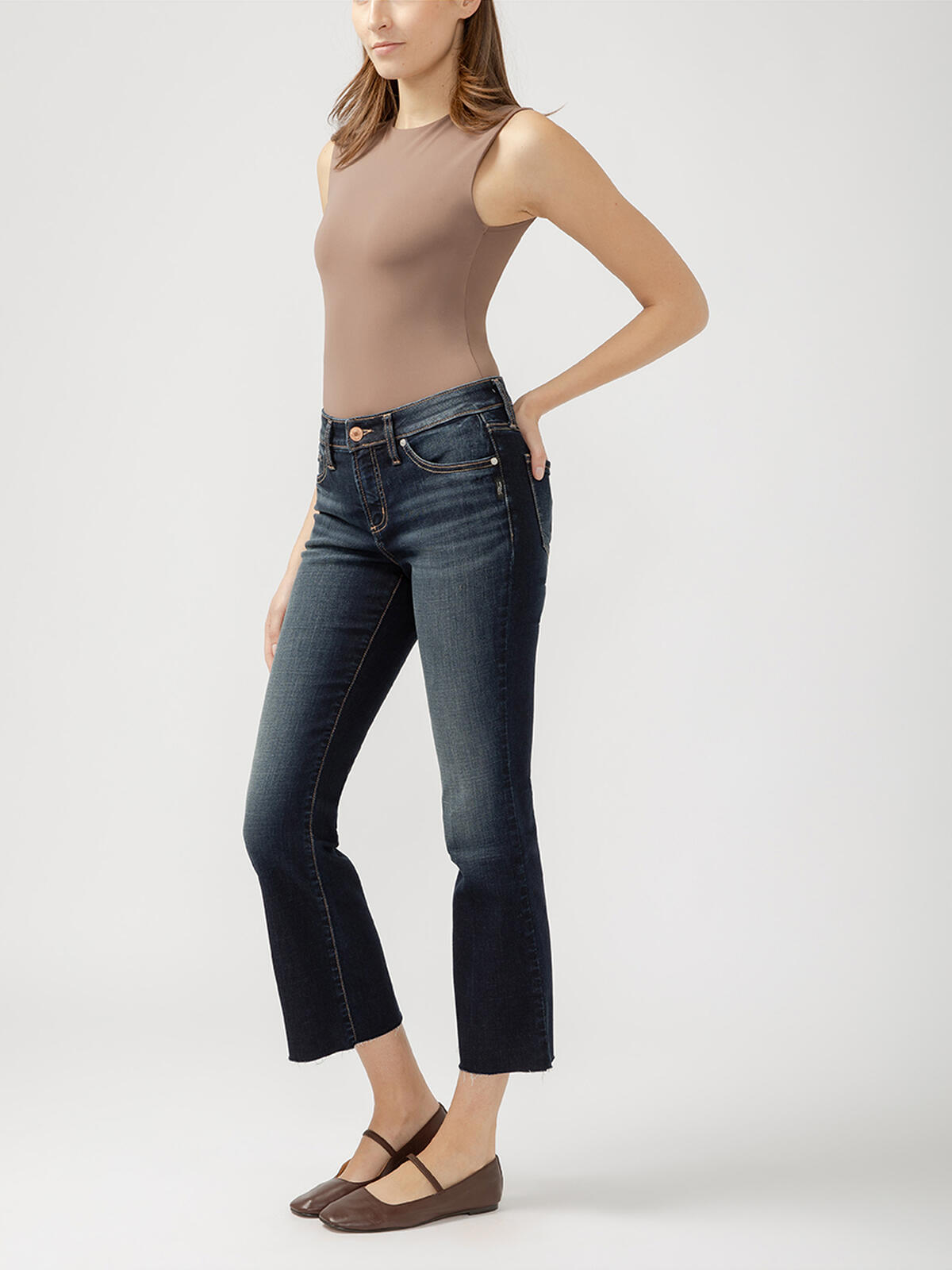 Suki Mid Rise Kick Flare Luxe Stretch Jeans