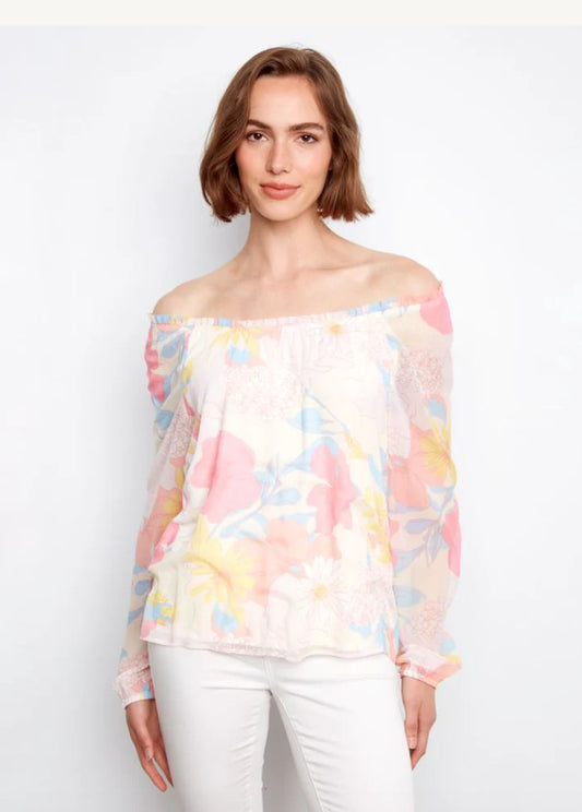 Long Raglan Balloon Sleeve Blouse