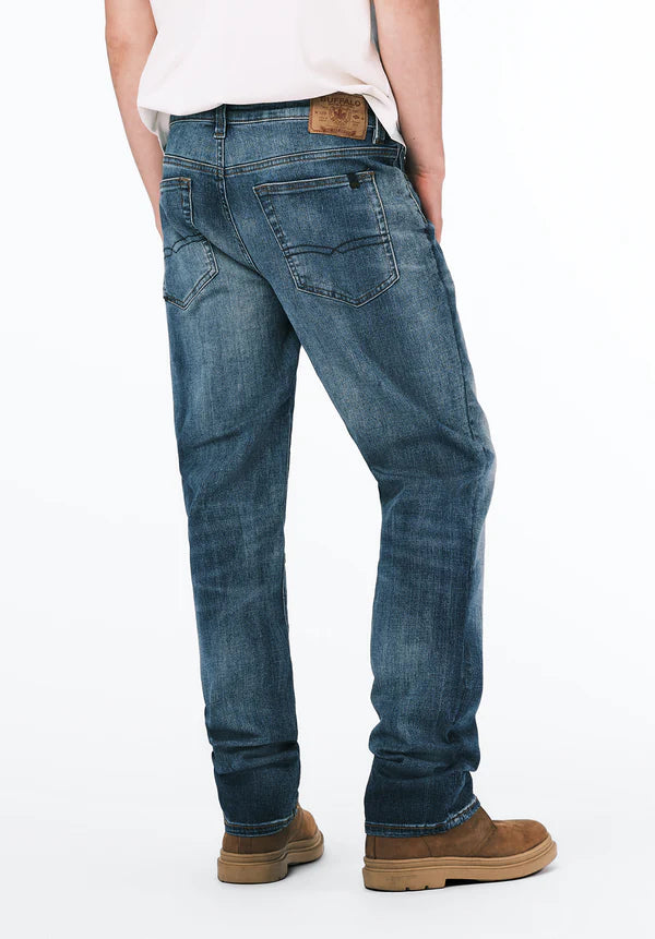 Relaxed Straight Driven Men's Jeans - Sanded Blue