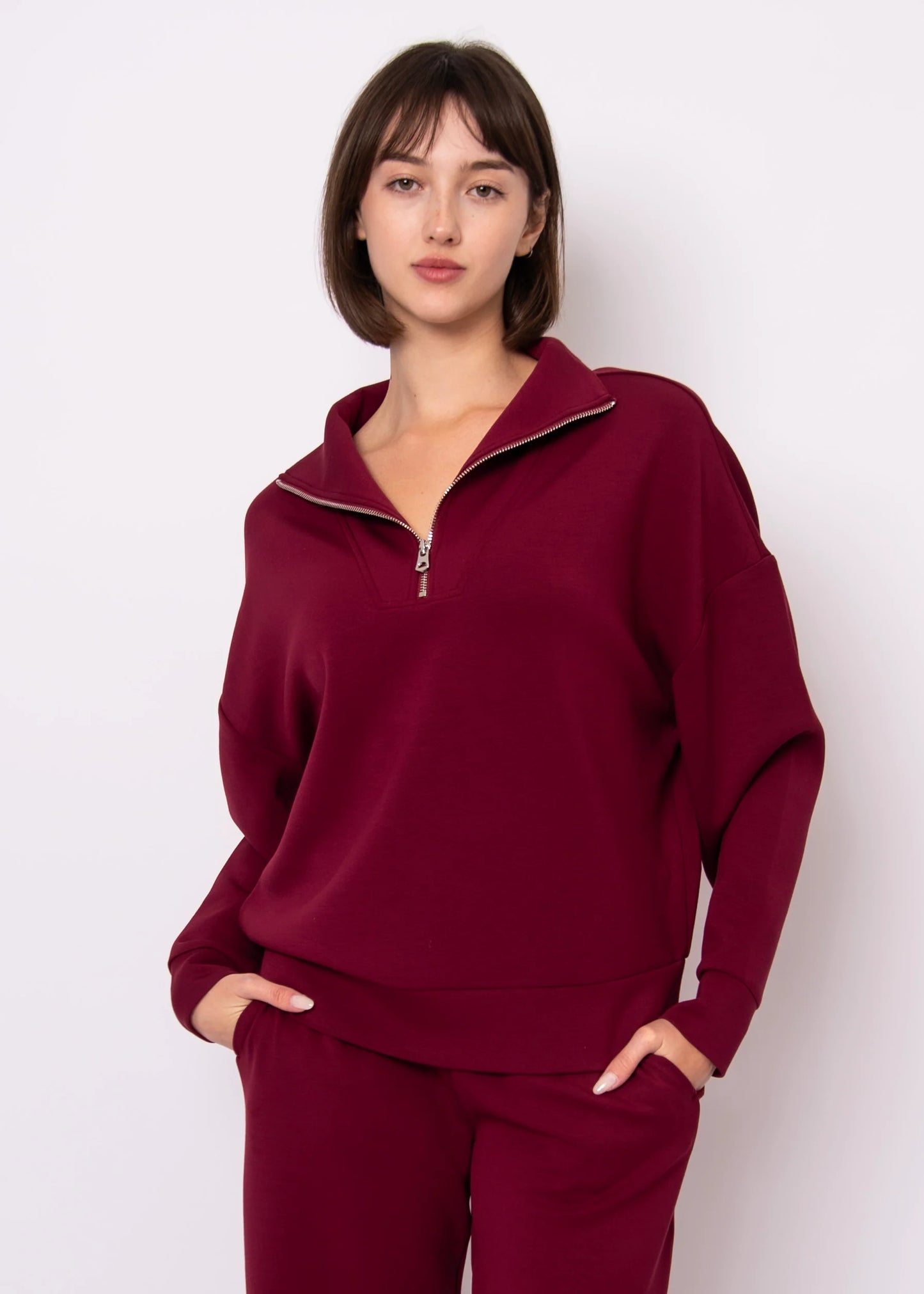 Seanni soft knit half zip pullover