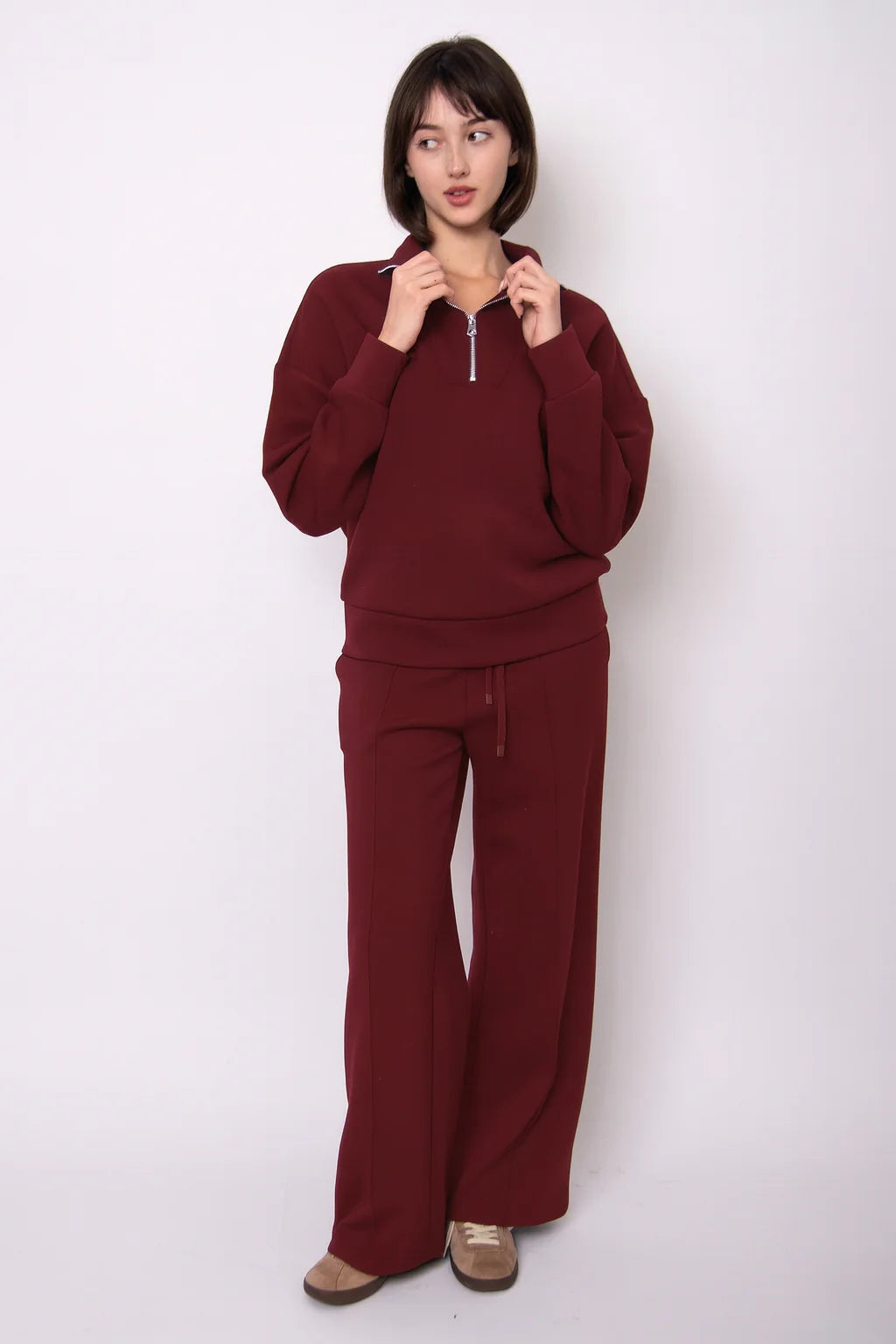 Seanni soft knit half zip pullover