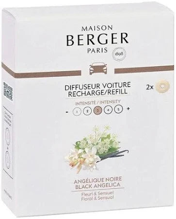 Maison Berger - Anti Odour Car Diffuser Refill - Black Angelica