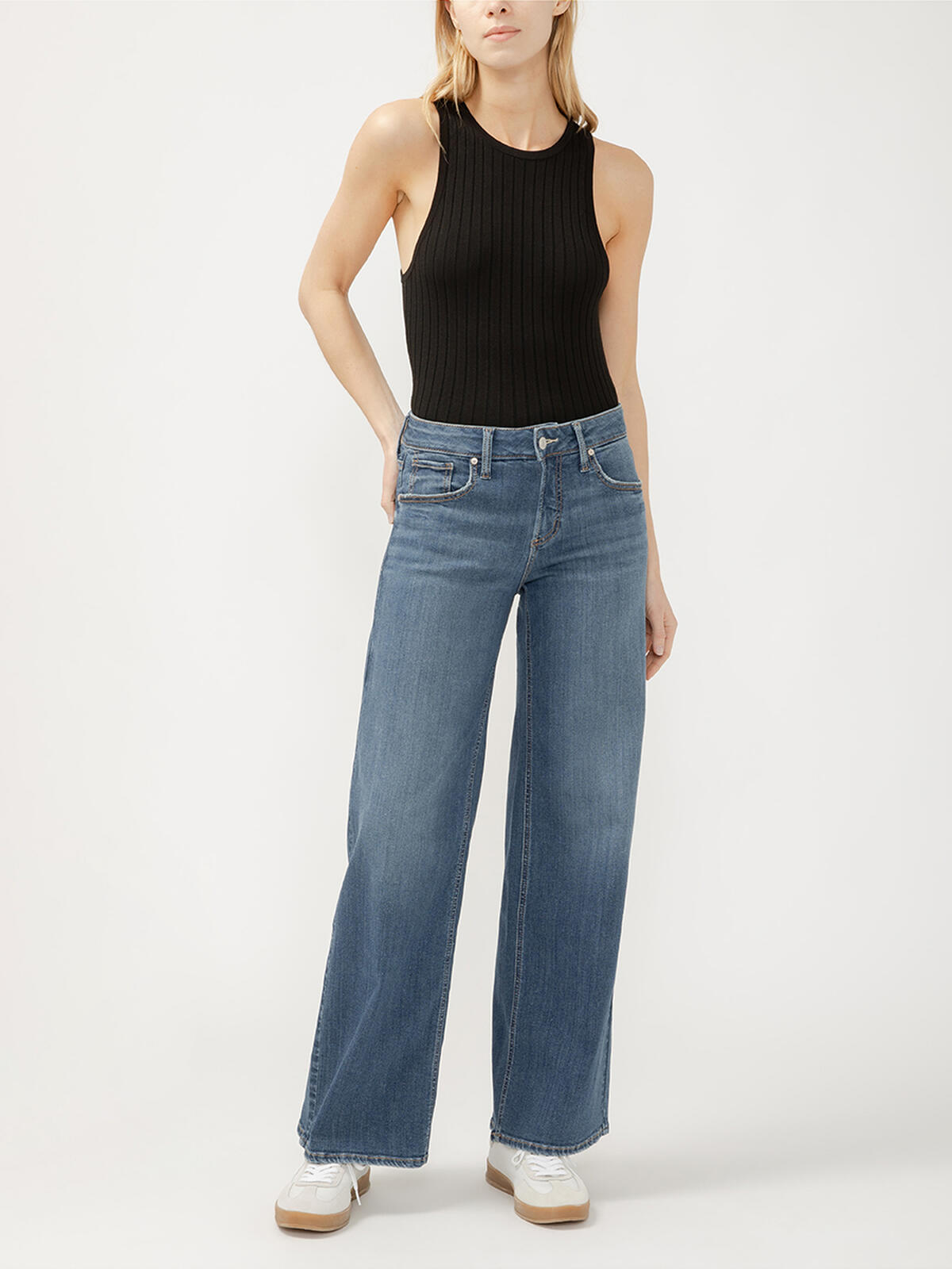 SILVER -Suki Mid Rise Wide Leg