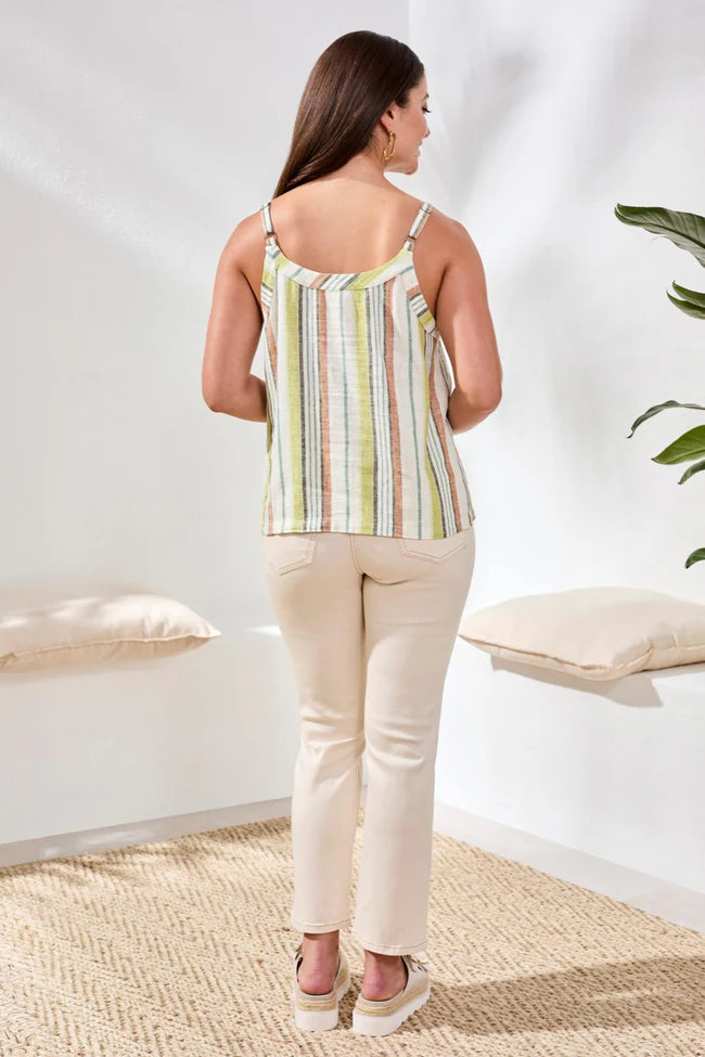 Button-Front Woven Relaxed Cami