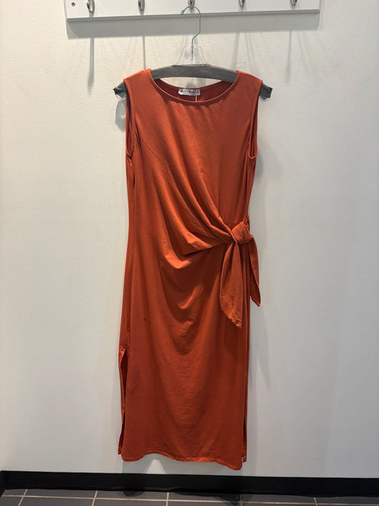 Round Neck Tank Dress W/Side Knot