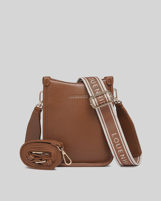 Parker Logo Crossbody Bag - Tan