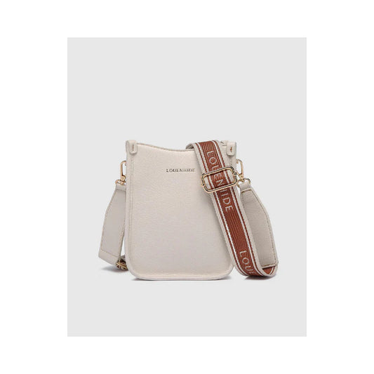 Parker Logo Strap Crossbody Bag in Vanilla